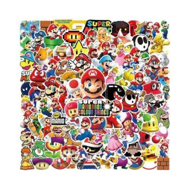 Imagem de Adesivos De Jogo Super Mario Para Crianças, 50-100 Peças, À Prova d'Ág