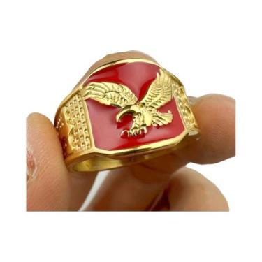 Imagem de Anel Unissex De Aço Inoxidável 316L Com Design De Águia Hip Hop Punk  