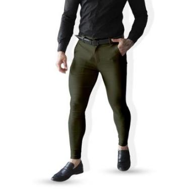 Imagem de Calça Super Skinny Alfaiataria Social Sarja Masculina Premium-Masculino