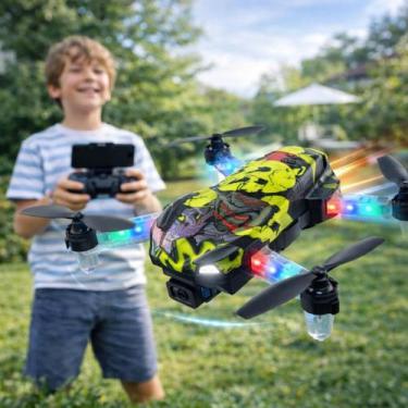 Imagem de Drone Pro Com Dual Câmera Infantil Iniciantes 2 Baterias - SKIDS