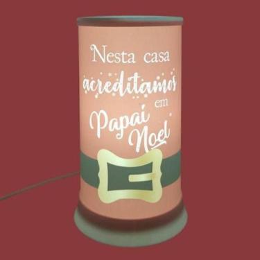 Imagem de Luminária De Mesa Hug Acreditamos Em Papai Noel, Bivolt
