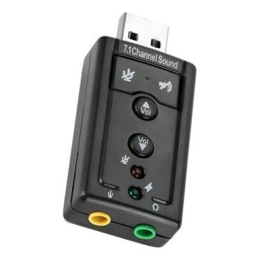 Imagem de Adaptador De Som Usb 2.0 Externo Virtual 7.1 Canais - Tebera