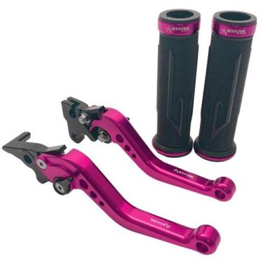 Imagem de Kit Manopla Manete Cb300r Cbx 200 Strada Twister - Stark Race, Pink