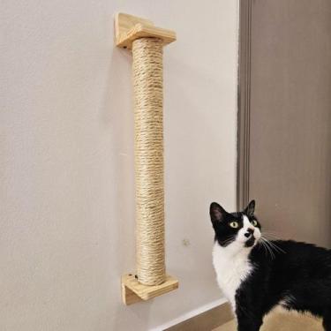 Imagem de Arranhador Parede Gatos Vertical Sisal Poste Brinquedo Pet Para Casa F
