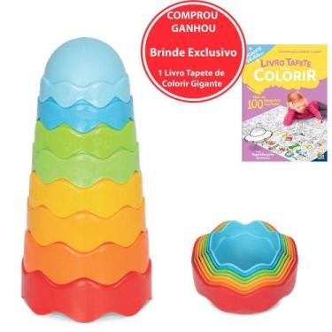 Imagem de Brinquedo Para Bebês + 6 Meses Torre De Empilhar Didático - MERCOTOYS