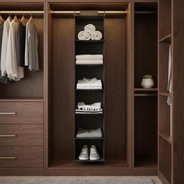 Imagem de Organizador Guarda Roupa Grande 6 Prateleiras 120cm Multiuso - Yeet