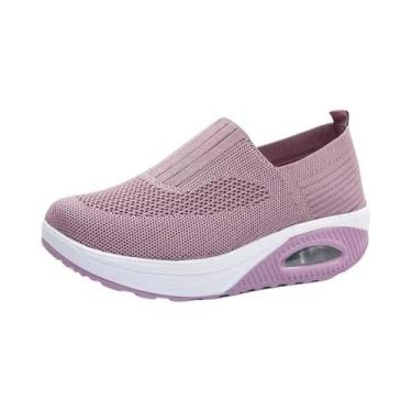 Imagem de Tênis Plataforma Feminino De Verão, Respirável, Casual, Com Salto Anab