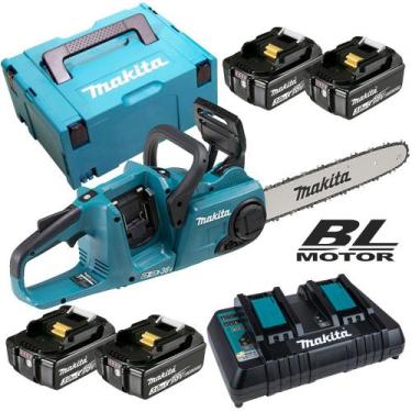 Imagem de Motosserra Sem Fio 4 Bateria 18v Carregador Duplo Maleta Makita