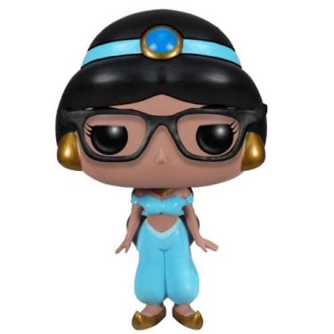 Imagem de Boneco Disney Funko Pop Jasmine Nerd 68 Aladdin