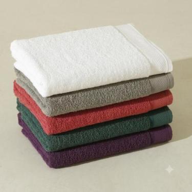 Imagem de Kit 5 Toalhas de Banho Gigante Eleganz 500 g Cores Variadas - LM Peter