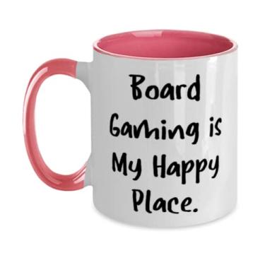 Imagem de Inappropriate Board Games Gifts, Board Gaming is My Happy Place, Funny Holiday Two Tone 325 ml Caneca de homens e mulheres