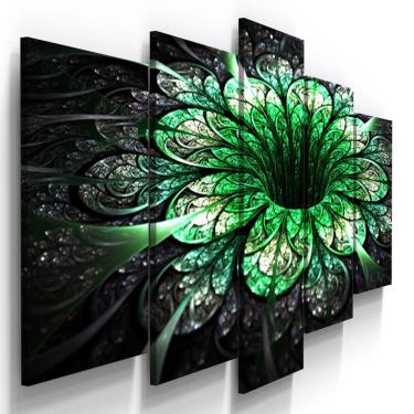 Imagem de Quadros Decorativos Flor Verde Digital Sala Quarto 2