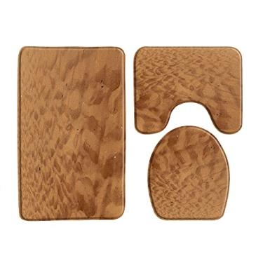 Imagem de Tapete de banho de areia de praia 3d conjunto de 3 peças tapete de banheiro antiderrapante tapetes de piso capa de banheiro almofada em forma de u produtos de banheiro, 33948j, 3 peças tapetes, 400mmx600mm