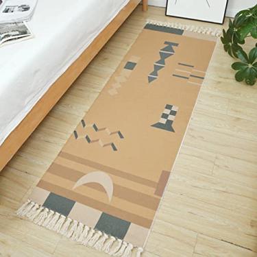 Imagem de Tapete corredor de cozinha tapetes de corredor de fazenda com borlas lavável tecido tribal tapete de acento para pia de cozinha/sala de estar/quarto 50 x 81 cm