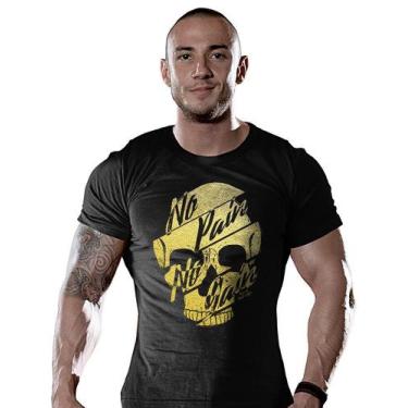 Imagem de Camiseta Academia No Pain No Gain Gold Skull - Team Six