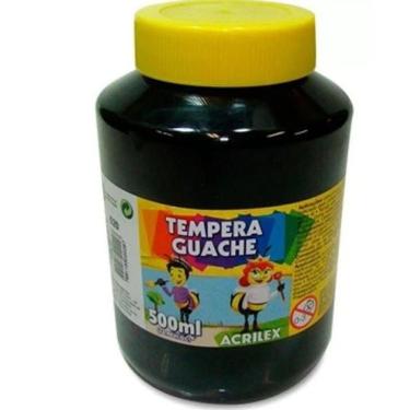 Imagem de Tinta guache Preto 500 ml  Acrilex