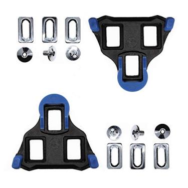 Imagem de Hechengdianzi conjunto de chuteiras de bicicleta autotravamento 2 graus flutuante estrada bicicleta ciclismo pedal chuteiras adequado para compatível com Shimano sh-12 SPD-sl sapatos