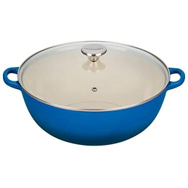 Imagem de Le Creuset Forno de chef de ferro fundido esmaltado com tampa de vidro, 7,5 qt, Marselha