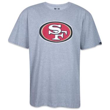 Imagem de Camiseta Plus Size San Francisco 49Ers Nfl Preto Mescla Cinza New Era