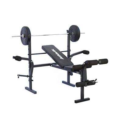 Imagem de Estação de Musculação Academia Athletic Advanced + 6 Anilhas (par de 2,5 + 5 + 10kg)