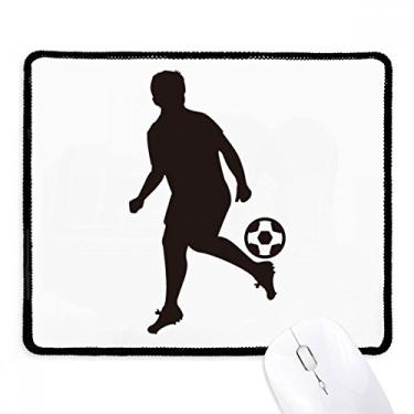 Imagem de Mousepad de futebol esportivo com borda costurada, tapete de borracha para jogos