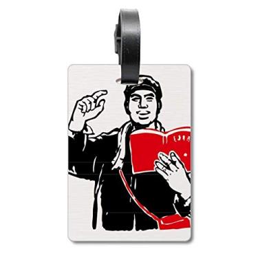 Imagem de Mochila Red Book Hat Study China Red Suitcase Bag Tag Luggage Card Hanging Scutcheon Label