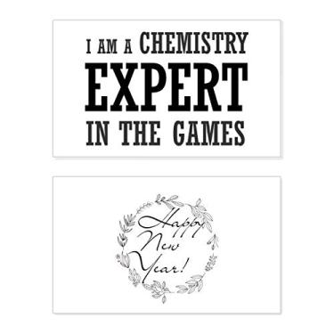 Imagem de Chemistry Expert Games Cartão de felicitações de ano novo Cartão Bless Mensagem presente