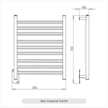 Imagem de Aquecedor Toalhas Térmico Aquece Essencial Preto Clean 220v