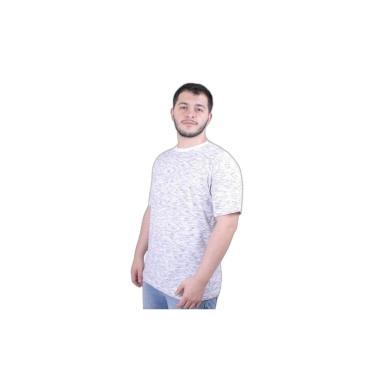 Imagem de Camiseta Masculina Adulto Cia da Malha Básica Flame Branco Cor:Branco;Tamanho:G-Masculino