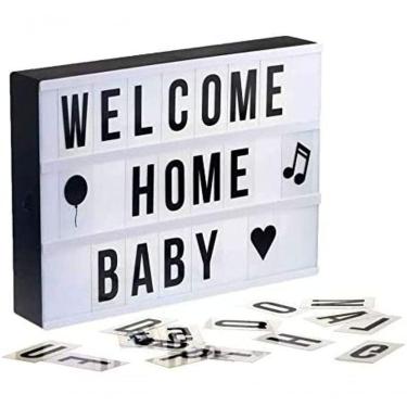 Imagem de Luminária Palavras Letras Light Box Cinema Letreiro Led A4 Letreiro