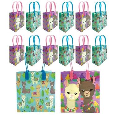 Imagem de Bolsas de lembrancinha com tema de festa da Llama, pacote com 12