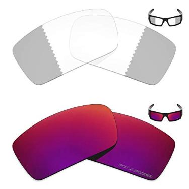 Imagem de 2 pares de lentes de reposição para óculos de sol Oakley Gascan – Cinza Eclipse fotocromático/Midnight Sun