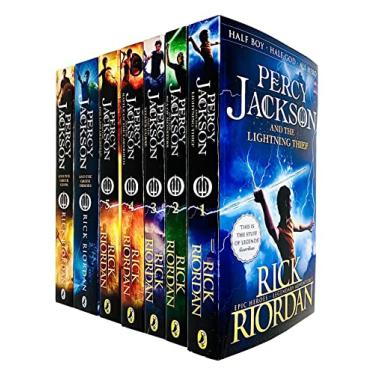 Imagem de Percy Jackson Collection 7 Books Set (Lightning Thief, Sea of Monsters, Titan's Curse, Battle of the Labyrinth, Last Olympian, Greek Heroes, Greek Gods)