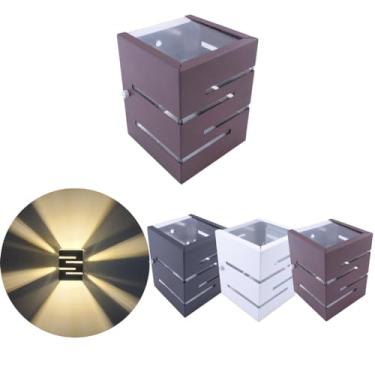 Imagem de Arandela 2 Focos E Frisos Externa Interna Parede Muro Ar1015 (Marrom)