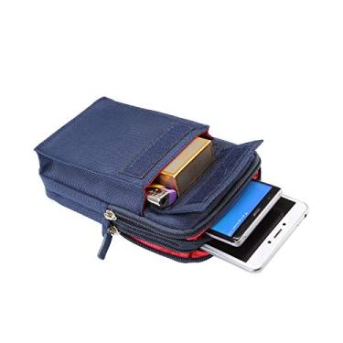 Imagem de Estojo de cinto esportivo ao ar livre, bolsa de cintura com gancho compatível com Samsung S10 Lite, s20+, s20 Ultra, Note10+, Note 10 Lite, J5, J7 (cor: azul)