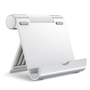 Imagem de JETech Suporte Tablet, Suporte Portátil Ajustável para Mesa, Base Dobrável para iPad/iPad Pro/Air/Mini, Galaxy Tab A8/A7 Lite/A7/S8/S7, Kindle, Tab/Phones(4-11 Polegadas), Prata