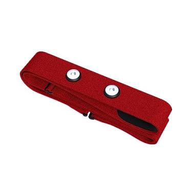 Imagem de Correia peitoral Polar H10 H9 H7 de substituição - Alça HRM macia ajustável compatível com sensor de frequência cardíaca polar (vermelha)