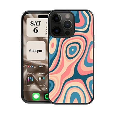 Imagem de CREFORKIAL Capa de telefone de topografia colorida abstrata para iPhone 13, capa rígida para iPhone 13 capa protetora fina à prova de choque TPU macio bumper + traseira rígida de alumínio