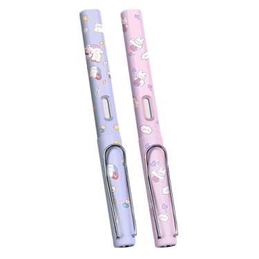 Imagem de Lápis sem tinta grafeno sem afiar lápis de desenho e esboço de estudante - lápis roxo + rosa roxo + [4 pontas de lápis + 1 adesivo]-HB