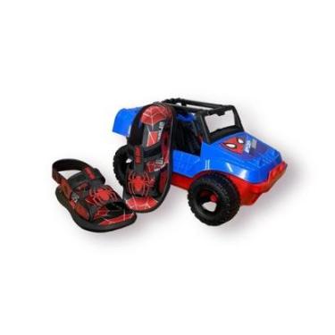 Imagem de Sandalia Grendene Kids Homem Aranha Buggy 22940 PRETO/VERMELHO 31-Masculino