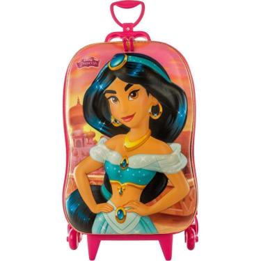 Imagem de Mochila de Rodinhas 3D Maxtoy Princesa Jasmine Rosa-Unissex