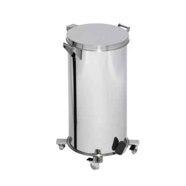 Imagem de Lixeira em Aço Inox 50L Pedal, Rodízio e Alça