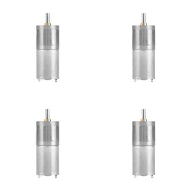 Imagem de Motor de Engrenagem de 12V DC de 4 Unidades, 100RPM, Engrenagem de Metal, Grande Momento, Baixo Ruído, Bobina de Fio de Cobre, para Brinquedos DIY, Carro Elétrico, Monitores
