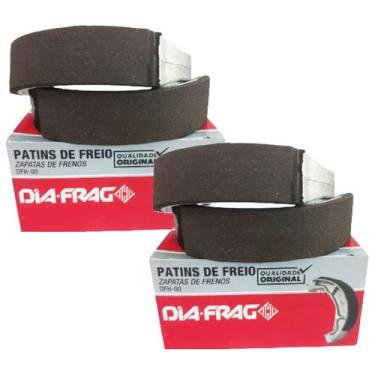 Imagem de Kit Par de Lonas de Freio Pop 100 / Pop 110i Sob Medida 0.50 Diafrag