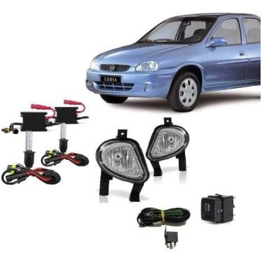 Imagem de Kit Farol Milha Corsa Sedan Classic 2000 A 2010 Com Xenon - S/M, Cor L