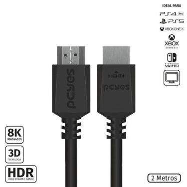 Imagem de Cabo HDMI ULTRA 2.1 28AWG Puro Cobre 8K 60HZ 2 Metros - PHM8K-2 - PCYE