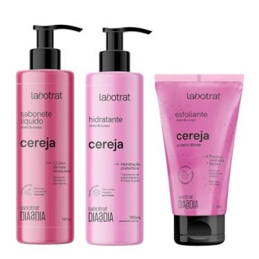 Imagem de Kit de Banho Cereja Dia a Dia Labotrat Sabonete, Esfoliante e Hidratante