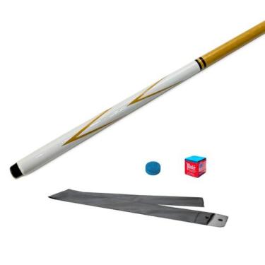 Imagem de Taco de Sinuca Inteiriço Raio Branco - Taco Bilhar Inteiro - Tacos Bra