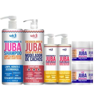 Imagem de Kit Widi Care Juba Shampoo 1L 2 Cond Encaracol 1L 2 Máscaras