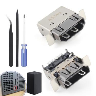 Imagem de Conector de soquete de porta HDMI para Xbox Series X Socket Jack Series X Interface de substituição para console XSX com ferramentas de reparo (1 peça)